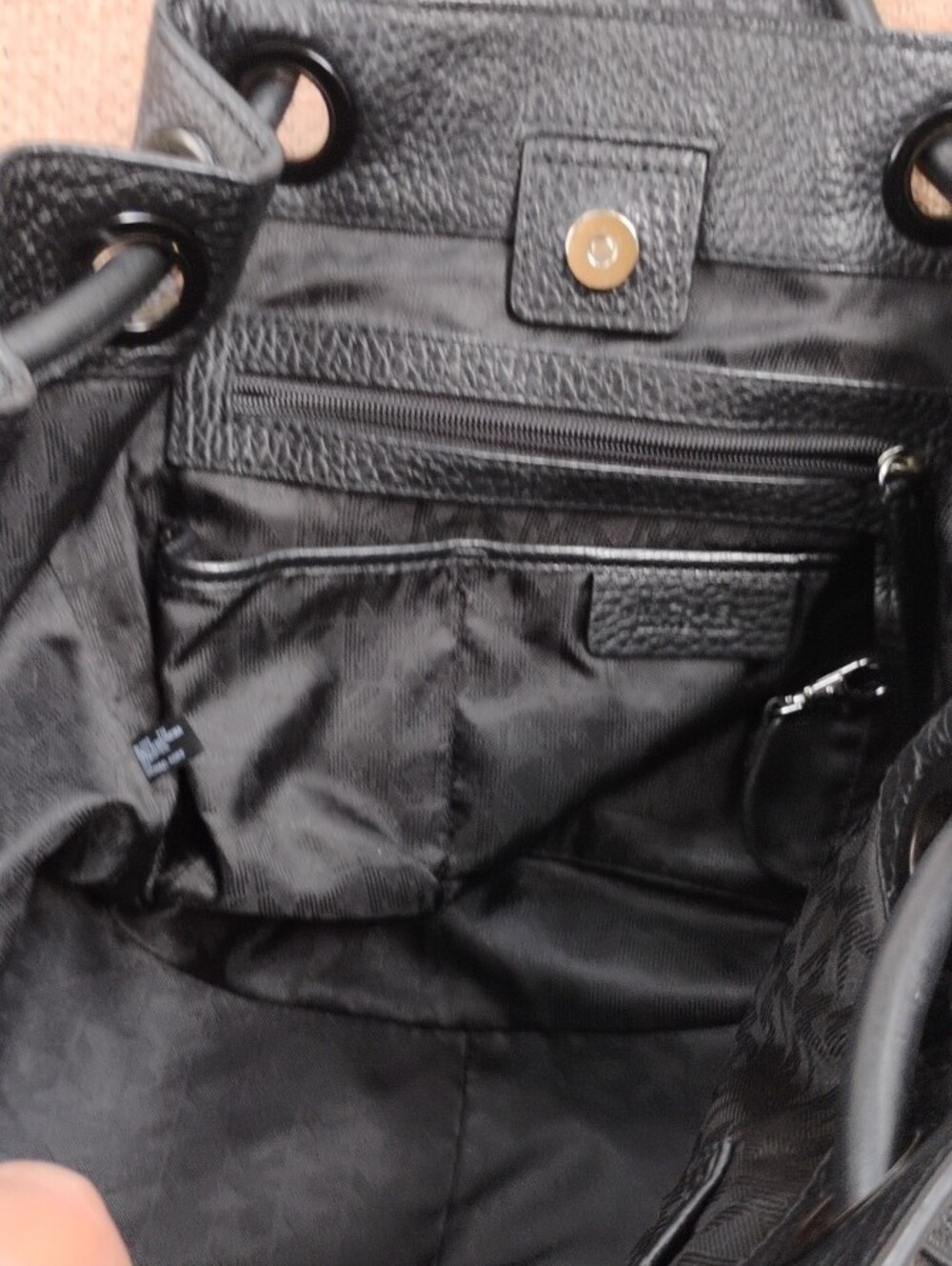 Michael Kors Black Pebbled Leather Shoulder Bag with Double Straps - Picture 9 of 9